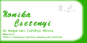 monika csetenyi business card