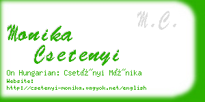 monika csetenyi business card